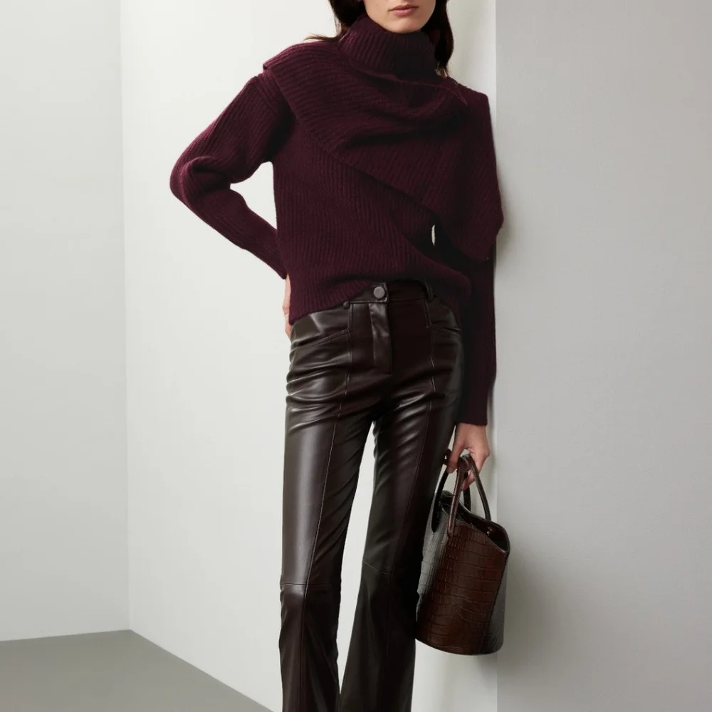 NWT THAKOON | $275 Cropped Scarf Sweater - Picture 4 of 8